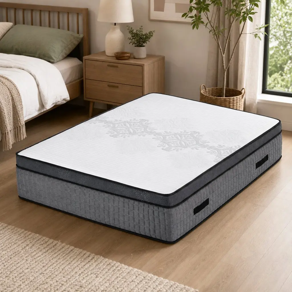 Double Mattress 37cm 4-in-1 Adjustable Firmness Cooling Gel Memory Foam