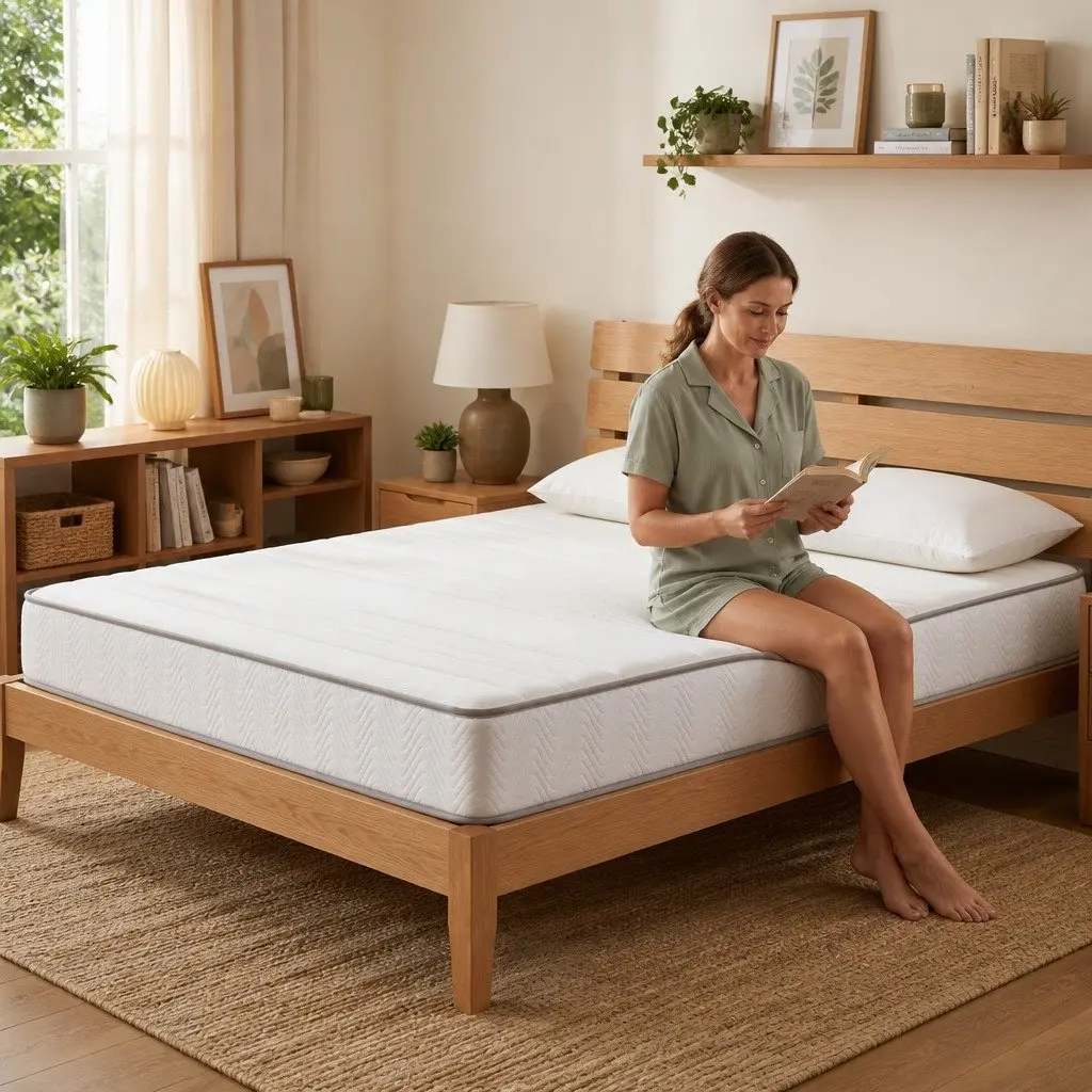 King Size Mattress 20cm Medium-Firm Egg-Crate Foam Pocket Spring Tight Top