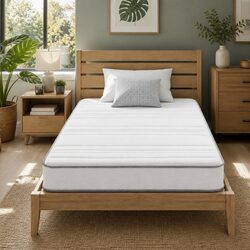 King Single Mattress 20cm Egg-Crate Foam Pocket Spring Tight Top Medium-Firm