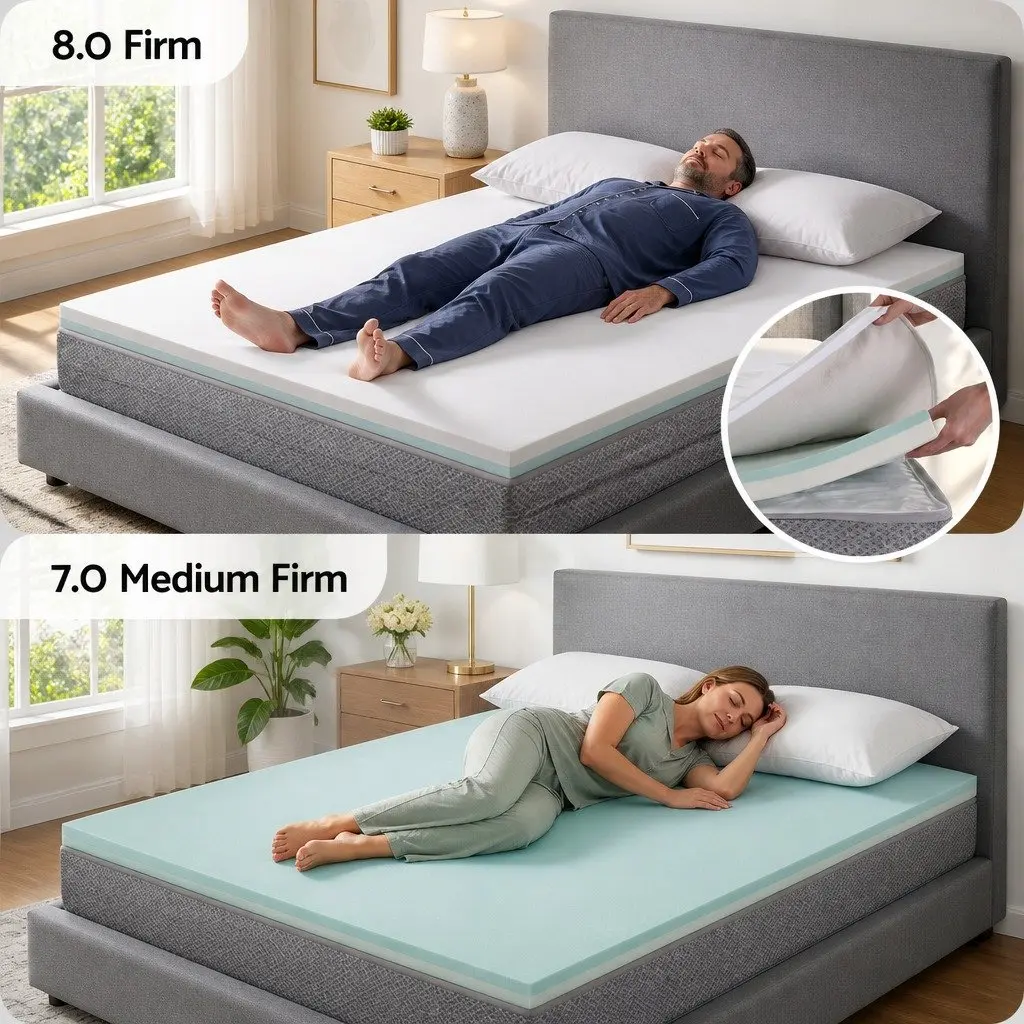 Queen Mattress 23cm Pocket Spring Reversible Foam Dual Firmness Medium Firm