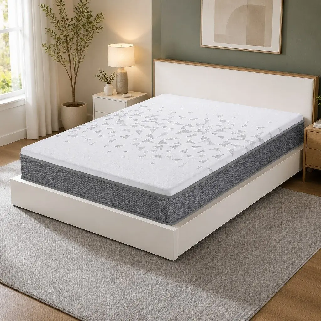 Queen Mattress 23cm Pocket Spring Reversible Foam Dual Firmness Medium Firm