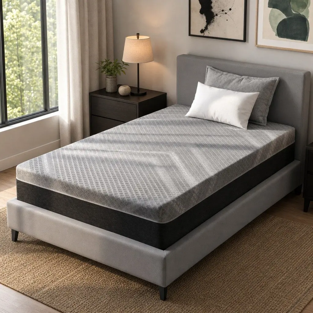 King Single Mattress Firm 26cm Pocket Spring Grey Breathable