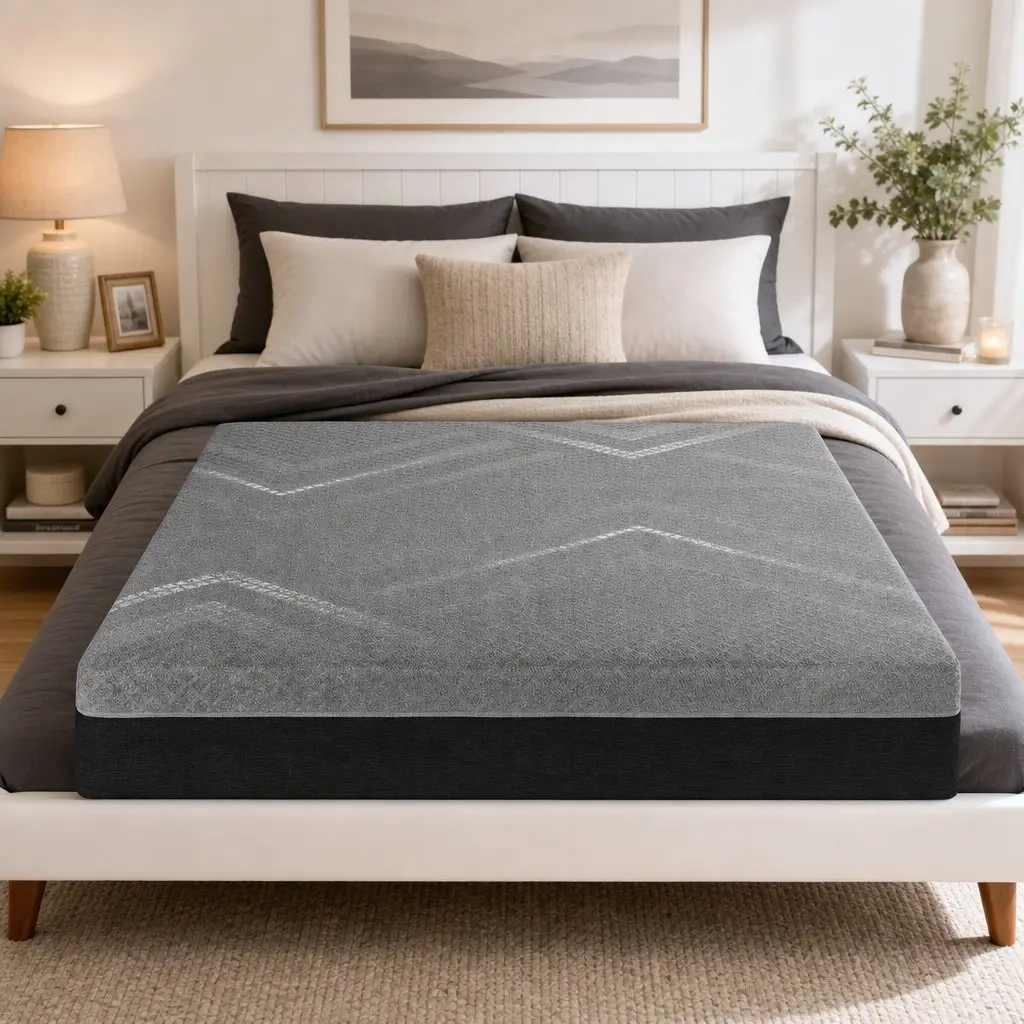Queen Mattress Firm 26cm Dark Grey Pocket Spring Dual Edge Support