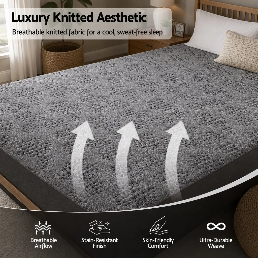 Queen Mattress Firm 26cm Dark Grey Pocket Spring Dual Edge Support