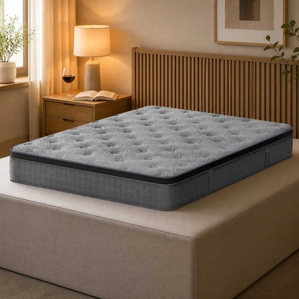 King Size Mattress 26cm Euro Top Latex Foam Medium-Firm Pocket Spring Bed
