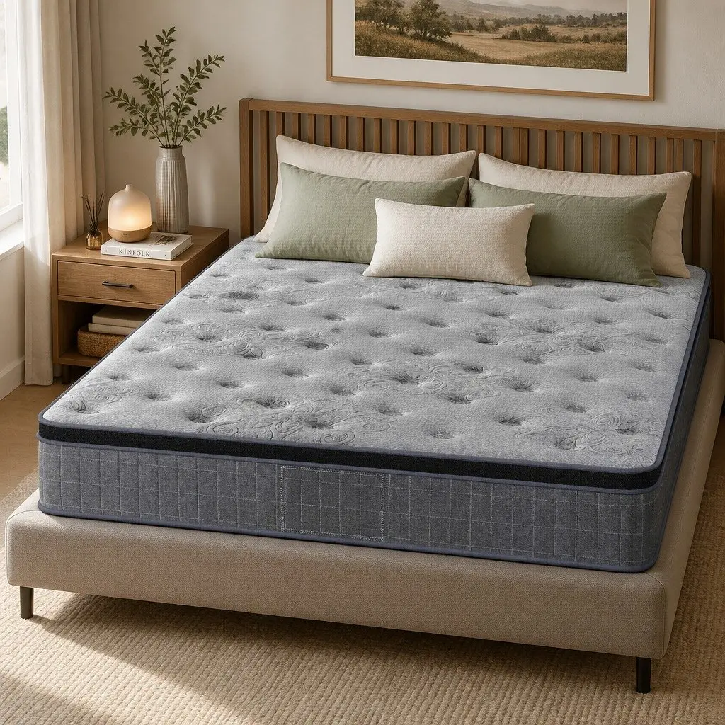 King Size Mattress 26cm Euro Top Latex Foam Medium-Firm Pocket Spring Bed