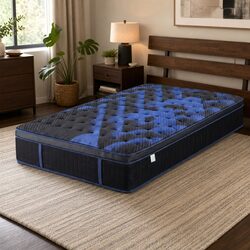 King Single Hybrid Mattress 34cm Cooling Gel Memory Foam Pocket Spring Support