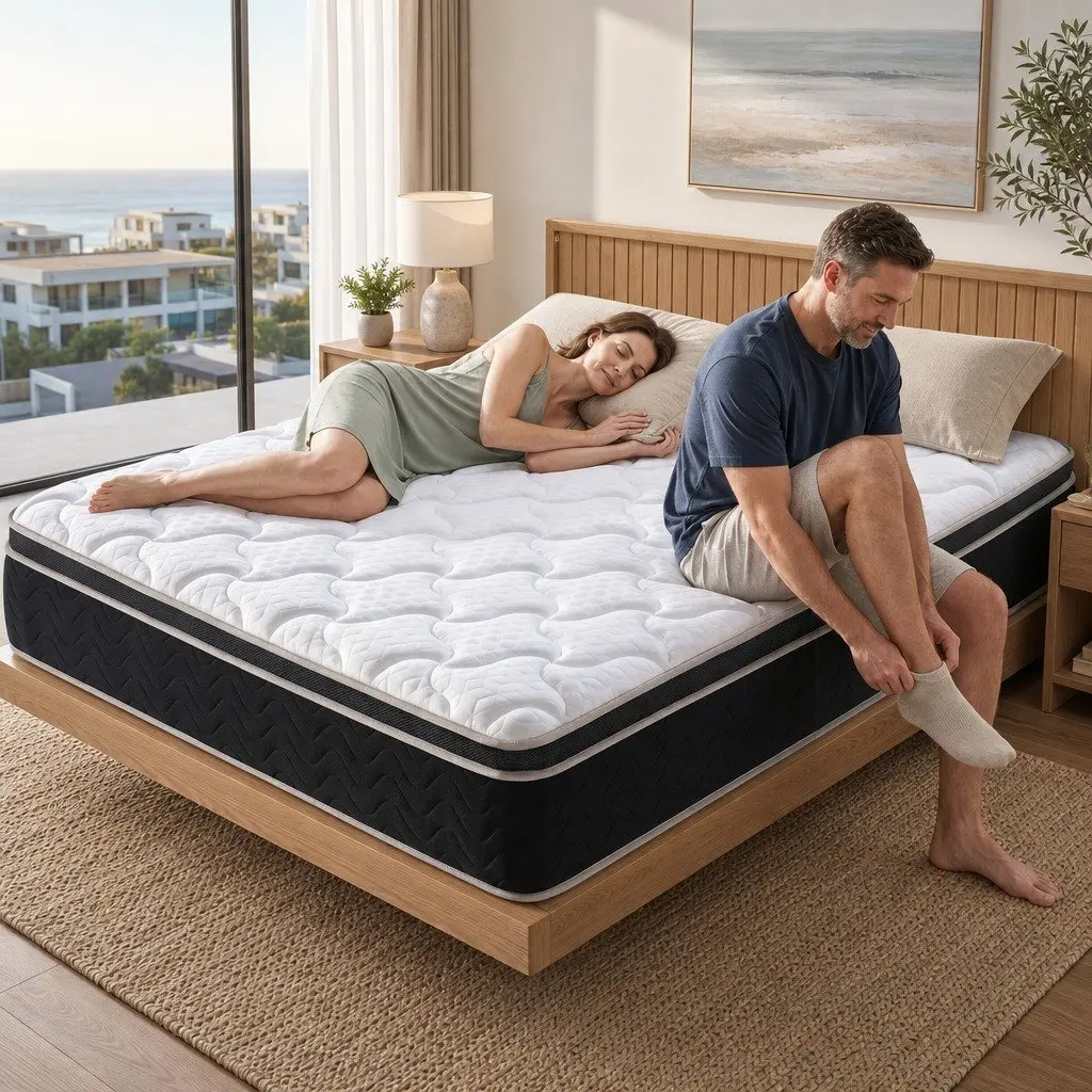 Double Mattress 35cm Firm 7-Zone Pocket Springs Copper Memory Foam Edge Support