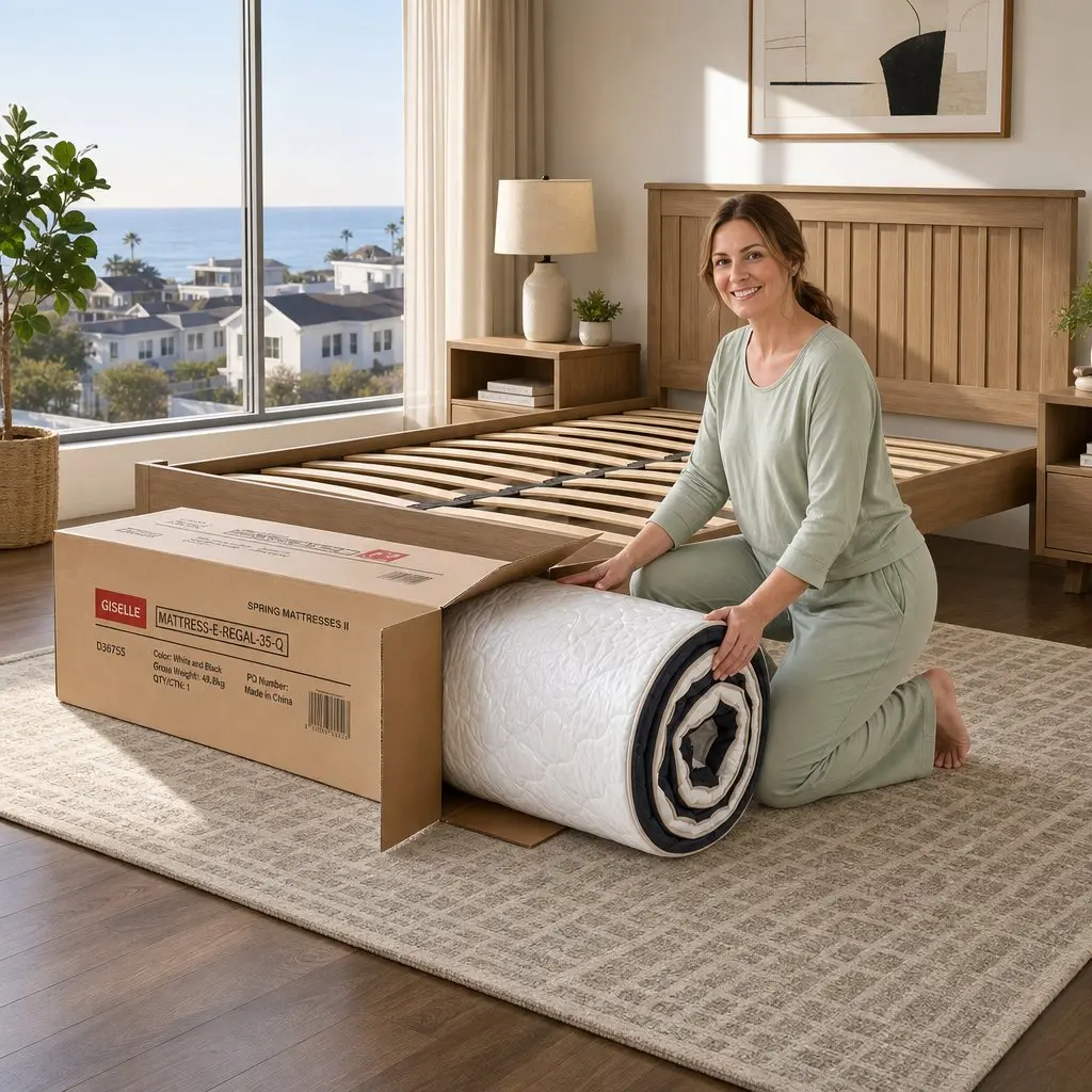 Double Mattress 35cm Firm 7-Zone Pocket Springs Copper Memory Foam Edge Support