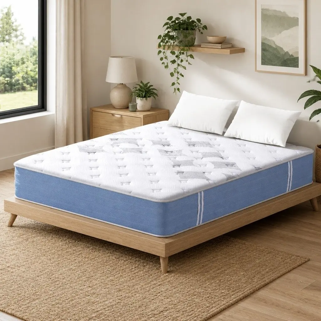 King Size Mattress 25cm Pocket Spring Medium Firm Euro Top Bed Sleep Support