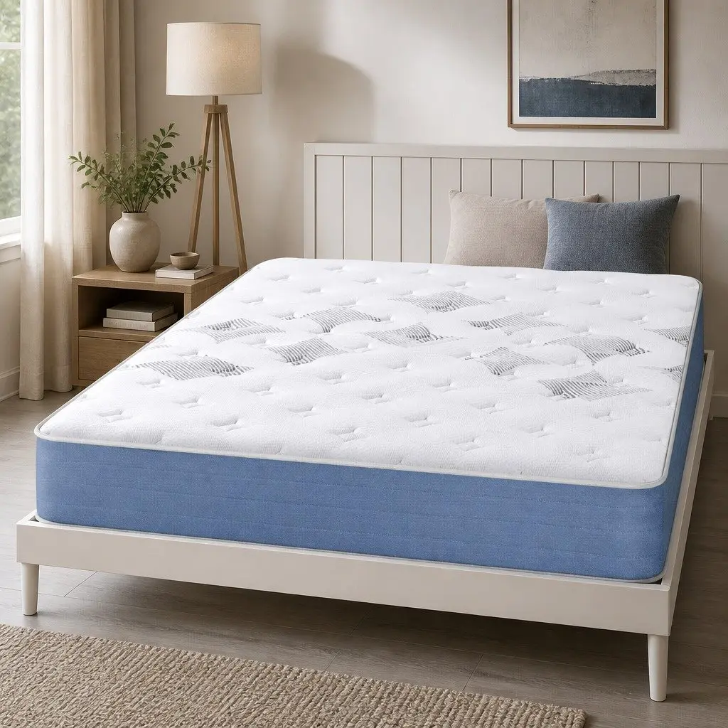 King Size Mattress 25cm Pocket Spring Medium Firm Euro Top Bed Sleep Support