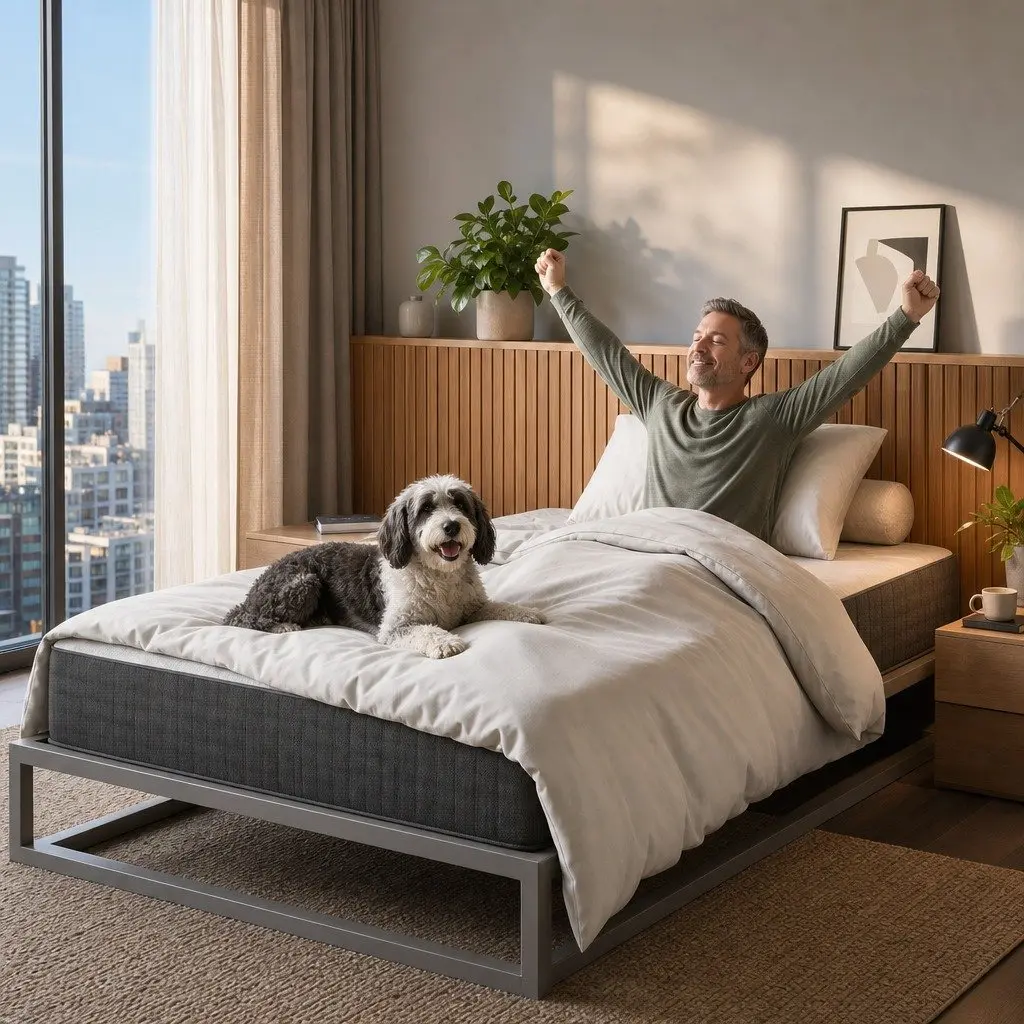 Single Mattress Grey 30cm Firm 5 Zone Pocket Spring Support Breathable Fabric