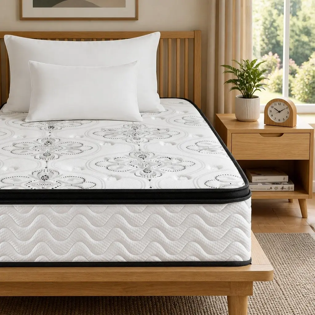 Single Mattress Medium Firm 30cm Pocket Spring Euro Top White