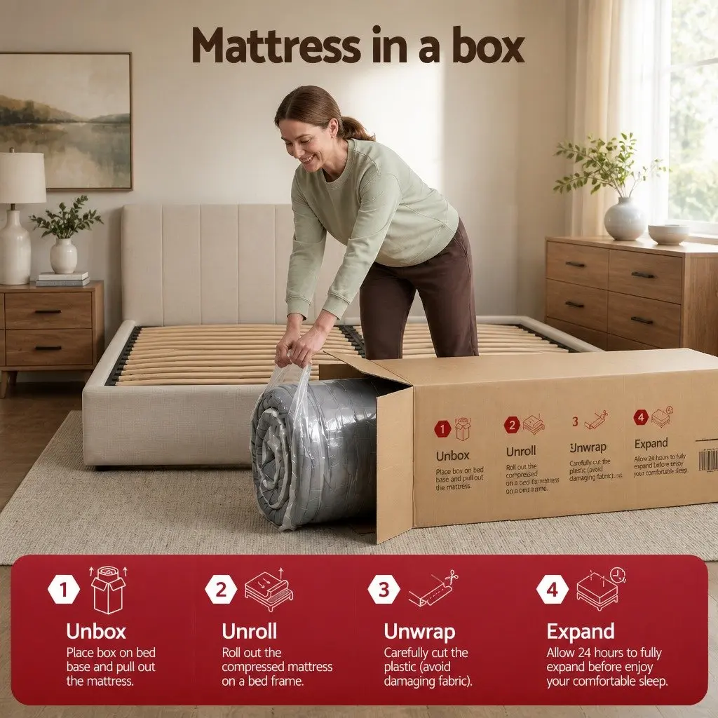 King Size Mattress 35cm Hybrid Pocket Spring Euro Top Mattress Grey