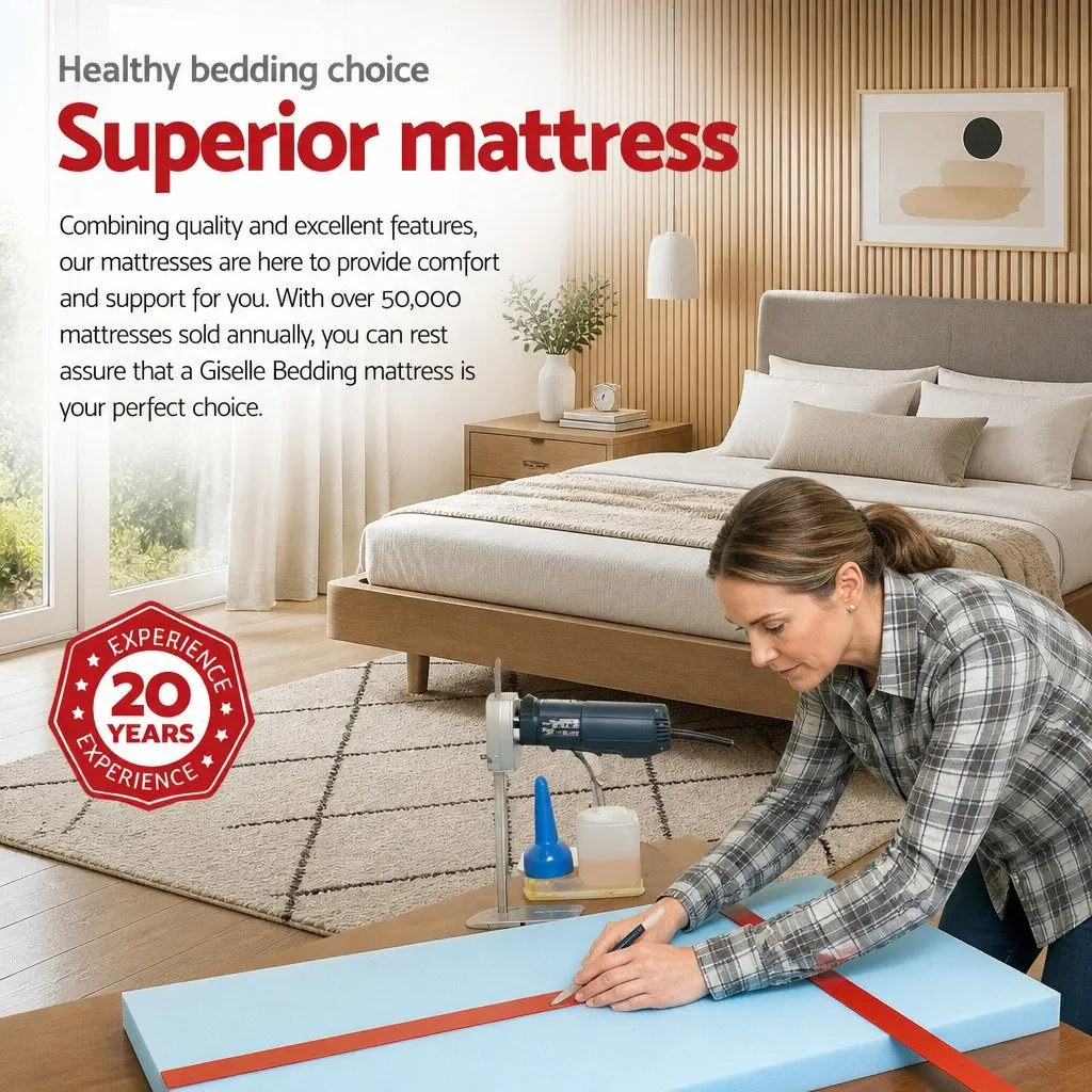 Single Mattress Ultra Firm 24cm Grey Tight Top Pocket Spring Support Sleep