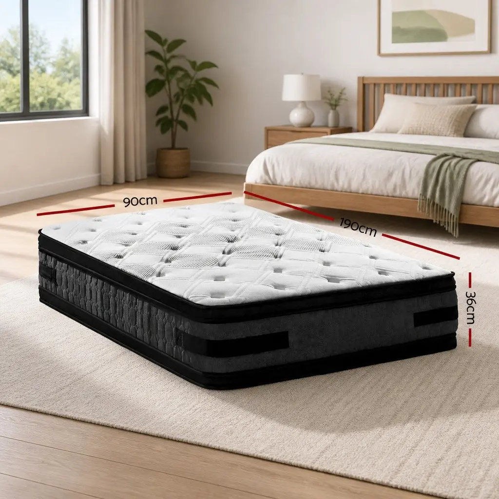 Single Mattress Cool Gel Memory Foam 36cm Flippable White