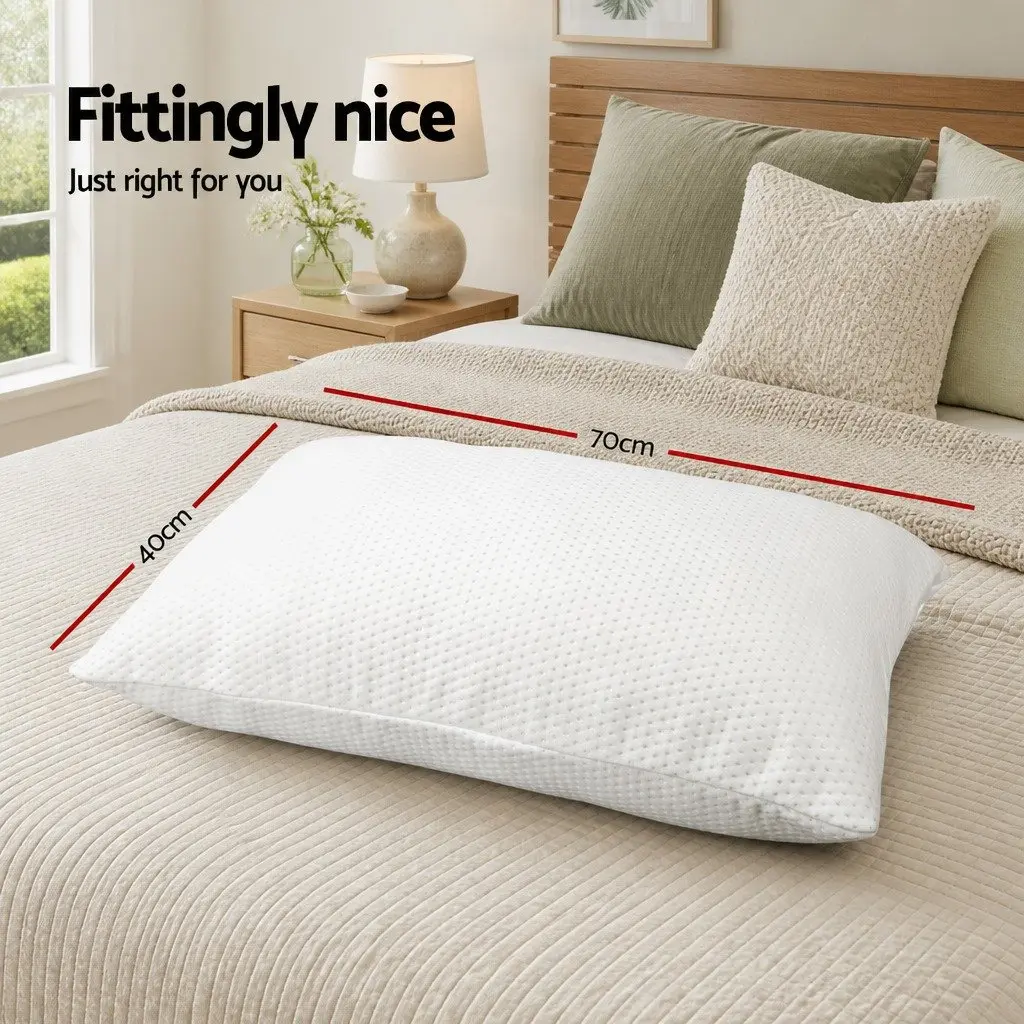 Memory Foam Pillow Neck Support 19cm Thick White Contour Sleeping Pair