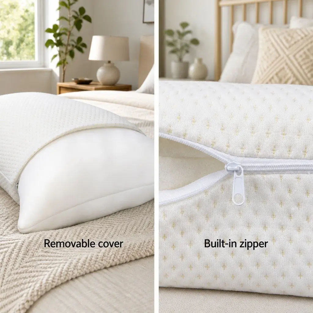 Memory Foam Pillow Neck Support 19cm Thick White Contour Sleeping Pair