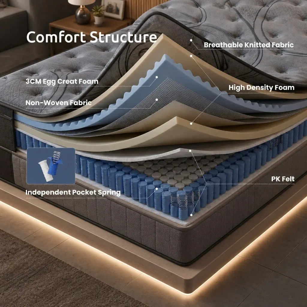 King Single Mattress 33cm for Restful Sleep