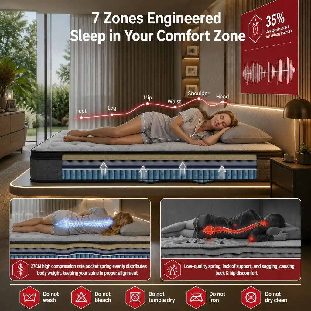 King Single Mattress 33cm for Restful Sleep