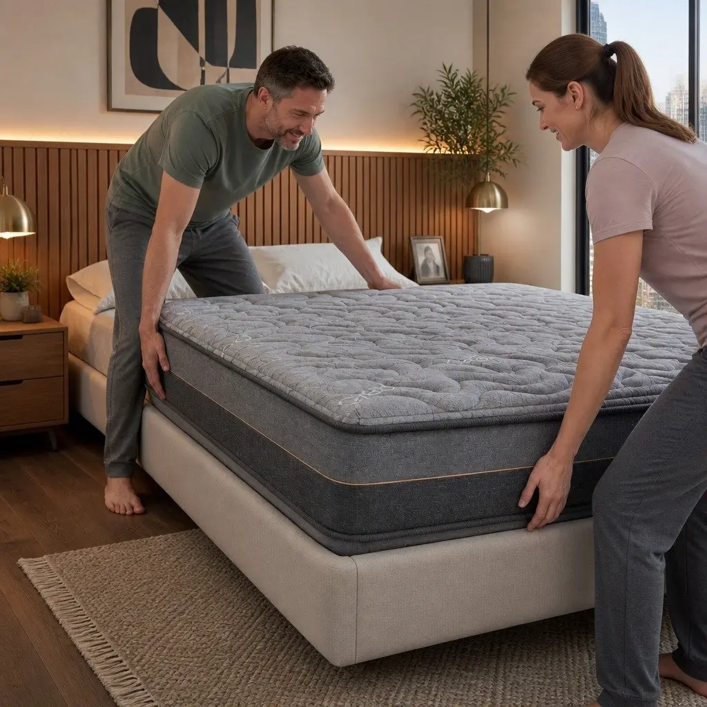 Queen Mattress 25cm Hybrid Pocket Spring Egg Crate Foam Bamboo Charcoal Fabric