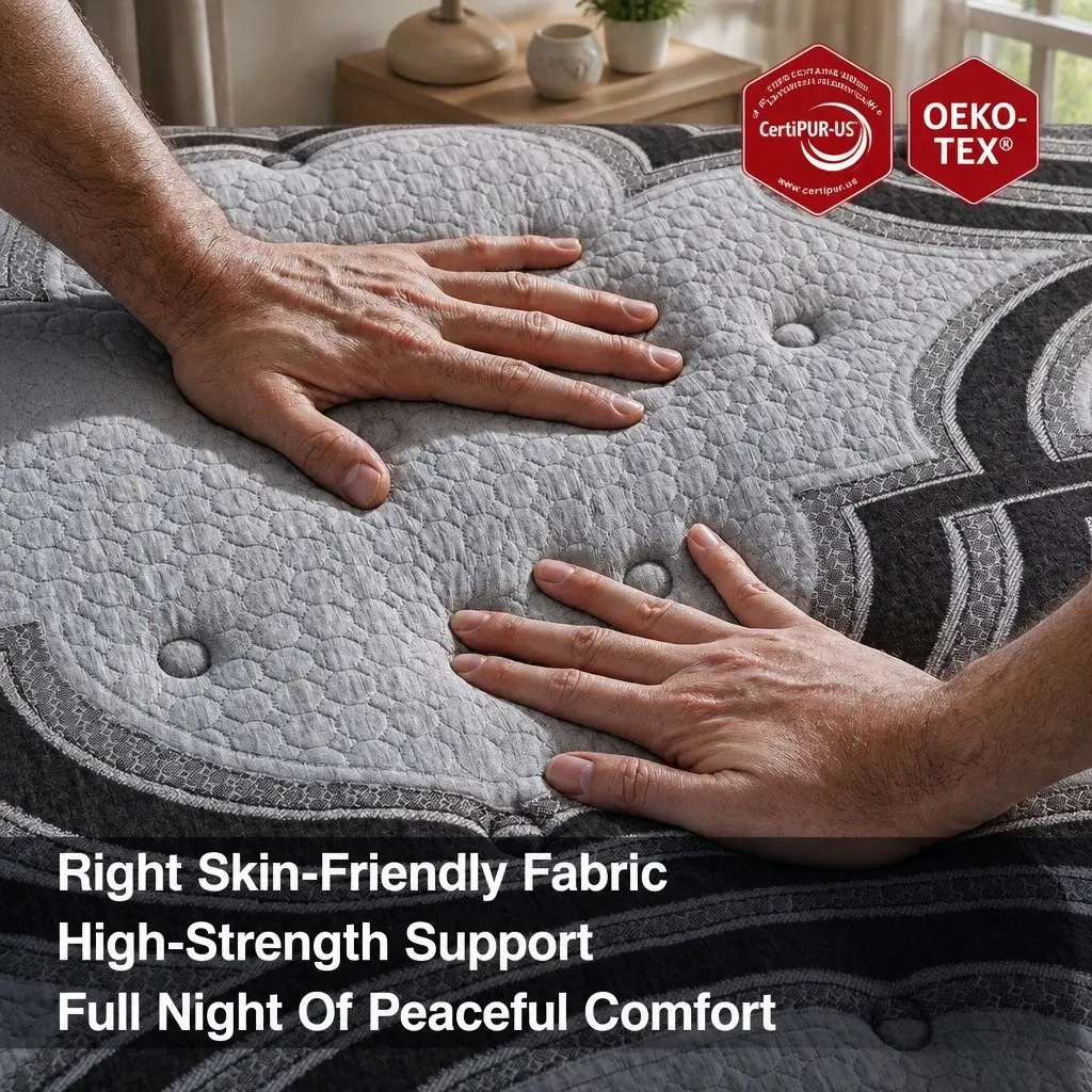 Double Mattress Firm Support 34cm Grey 5-Zone Pocket Spring Latex Memory Foam