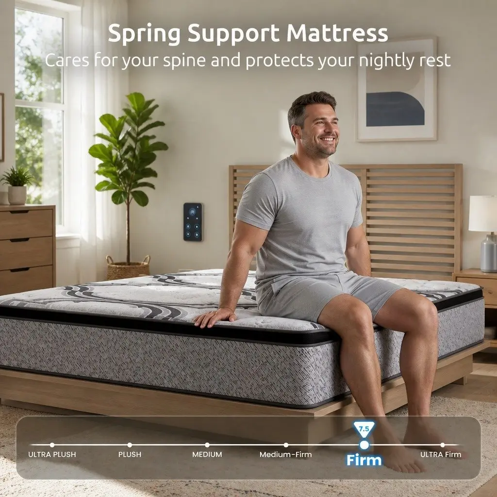 34cm Extra Firm Queen Mattress with 5-Zone Support System