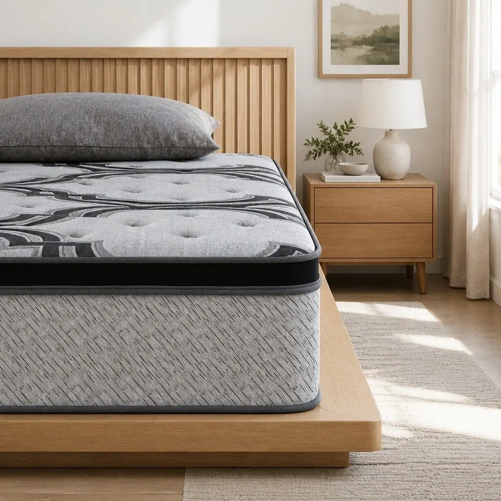 Single Mattress Extra Firm Support 34cm Grey