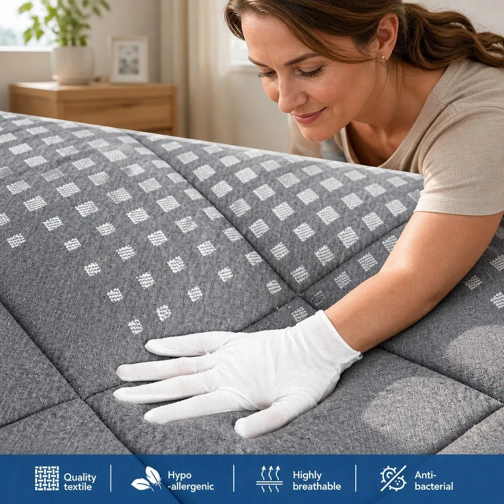 Single Mattress Medium Firm 18cm Grey Pillow Top Quilted Coil Support