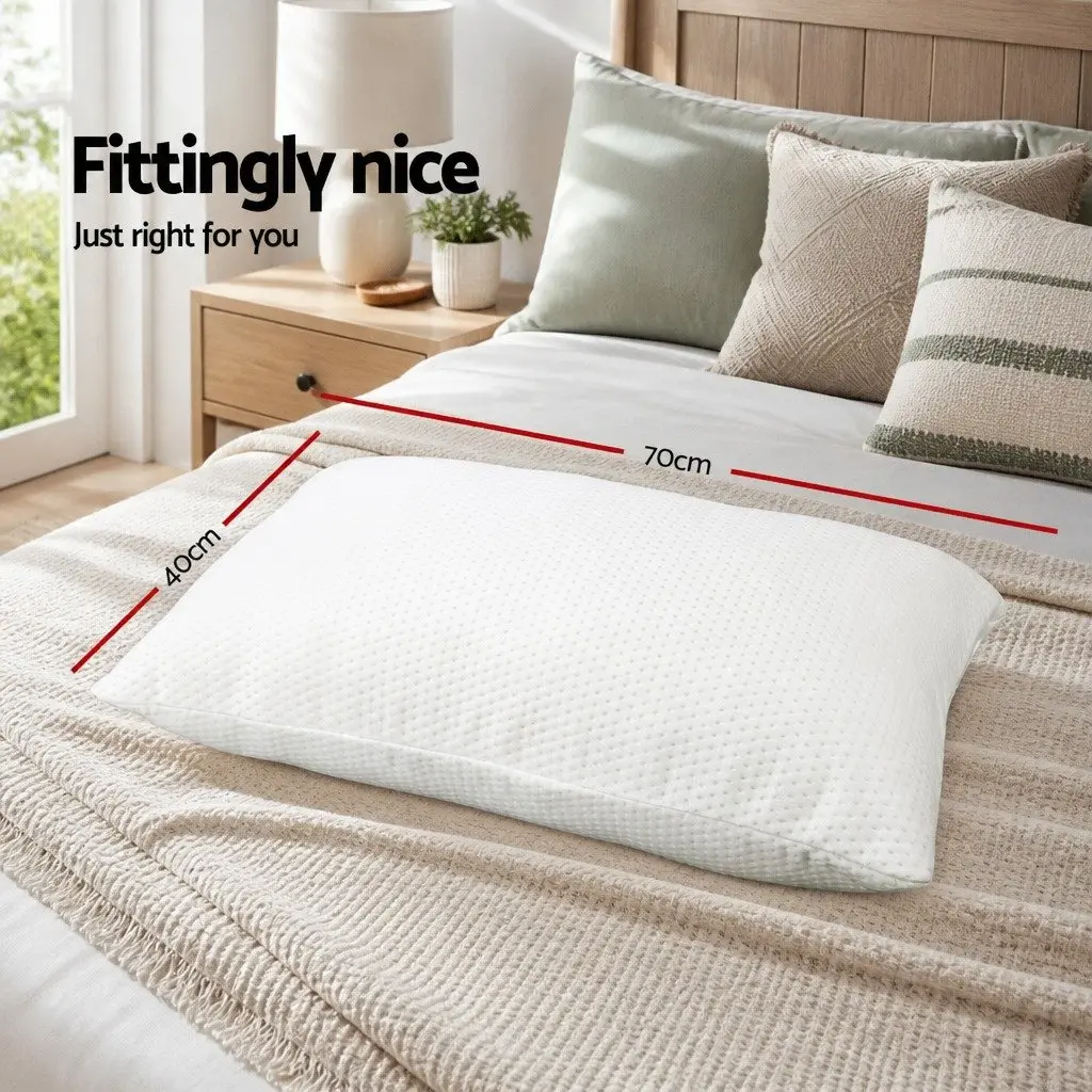 Memory Foam Pillows 13cm Thick White Support Neck Shoulder Twin Pack