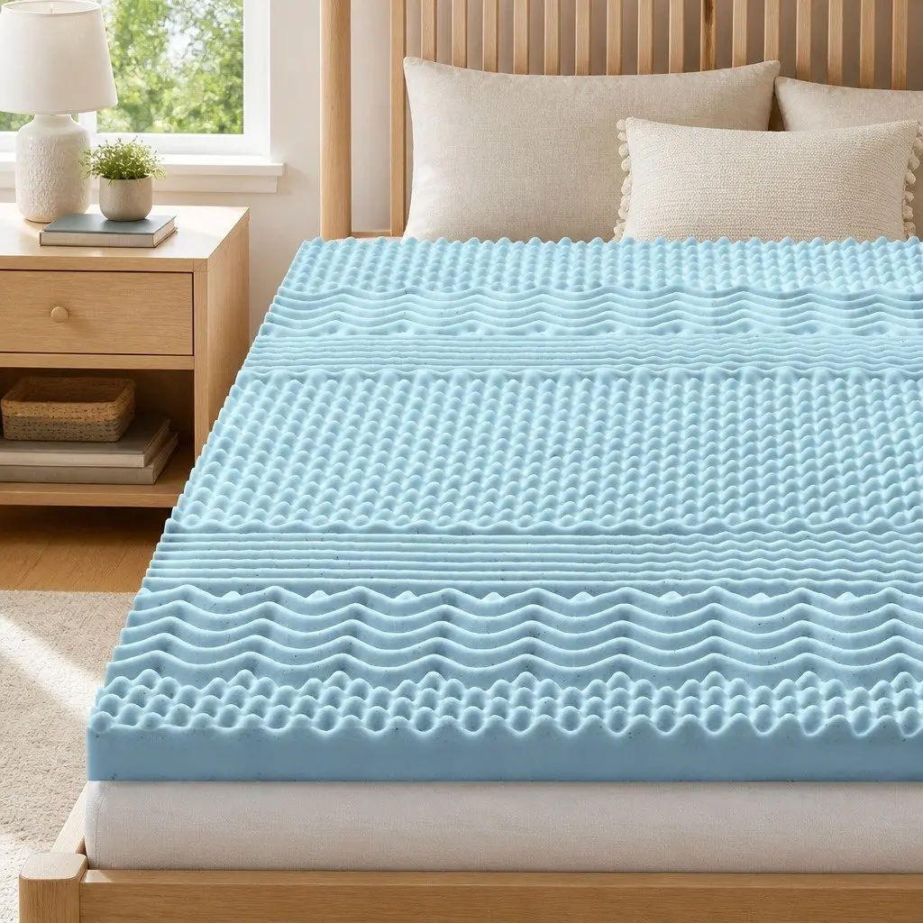 Memory Foam Mattress Topper 7-Zone King Size 5cm Thick