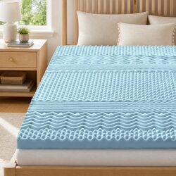 Comforting King Size 5cm 7-Zone Memory Foam Mattress Topper