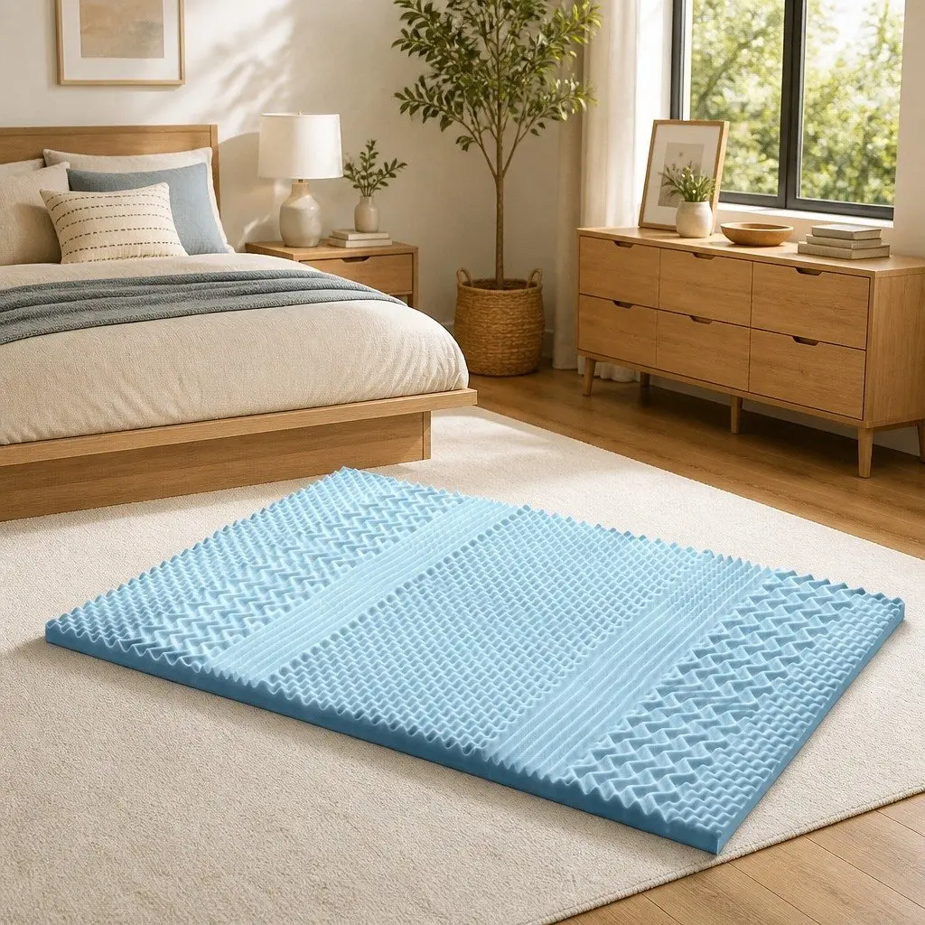 Memory Foam Mattress Topper 7-Zone King Size 5cm Thick