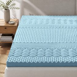 Memory Foam Mattress Topper 7-Zone Single 5cm Support Orthopedic Comfort Pad