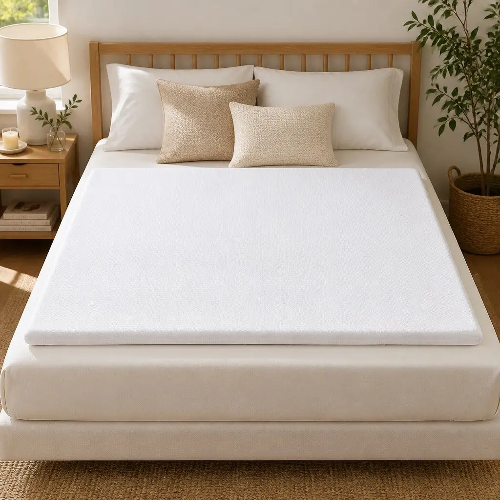 Memory Foam Mattress Topper 8cm King Lavender 7-Zone Support