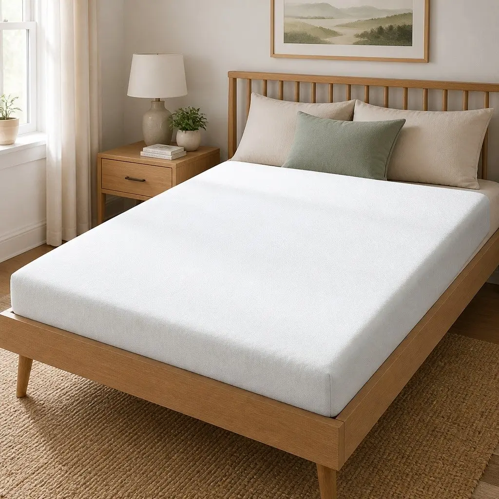 Memory Foam Mattress Topper Pressure Relief 10cm Single Bed Blue
