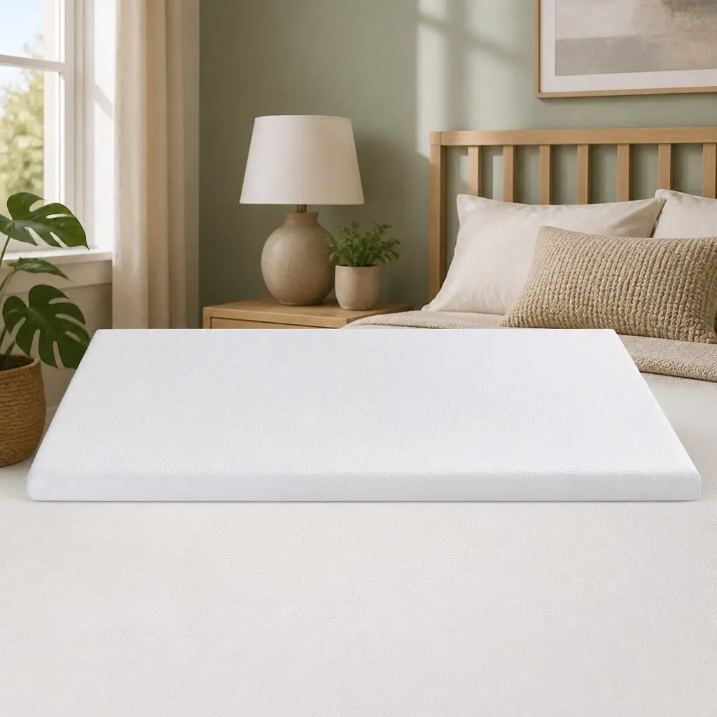Memory Foam Mattress Topper 8cm Pressure Relief King Size Cool Gel Bamboo Cover