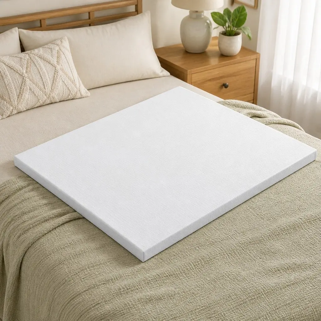 Memory Foam Mattress Topper Double Bed 5cm Ventilated Gel Blue Bamboo Cover