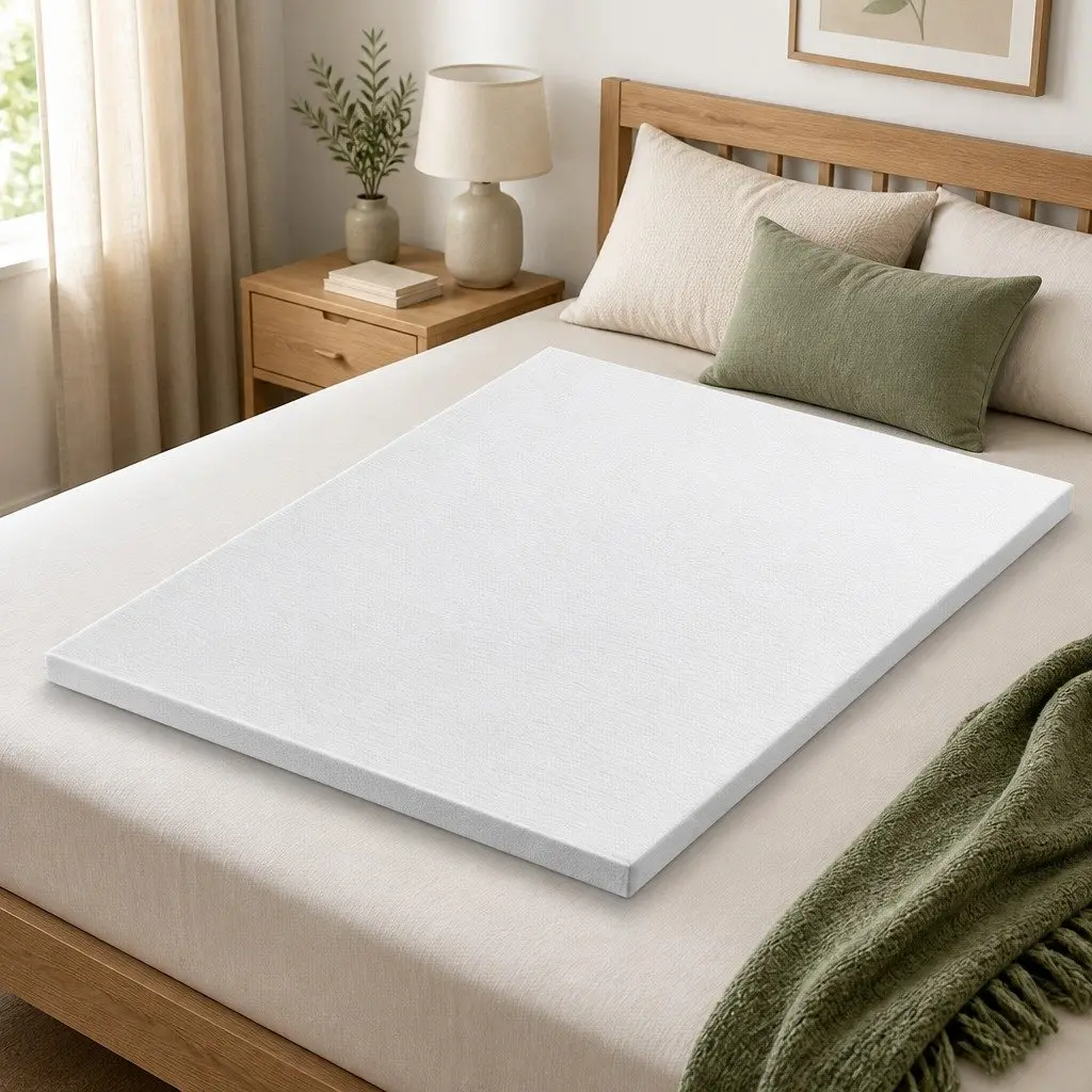 Memory Foam Mattress Topper Queen Bed 5cm Thick Ventilated Gel Blue