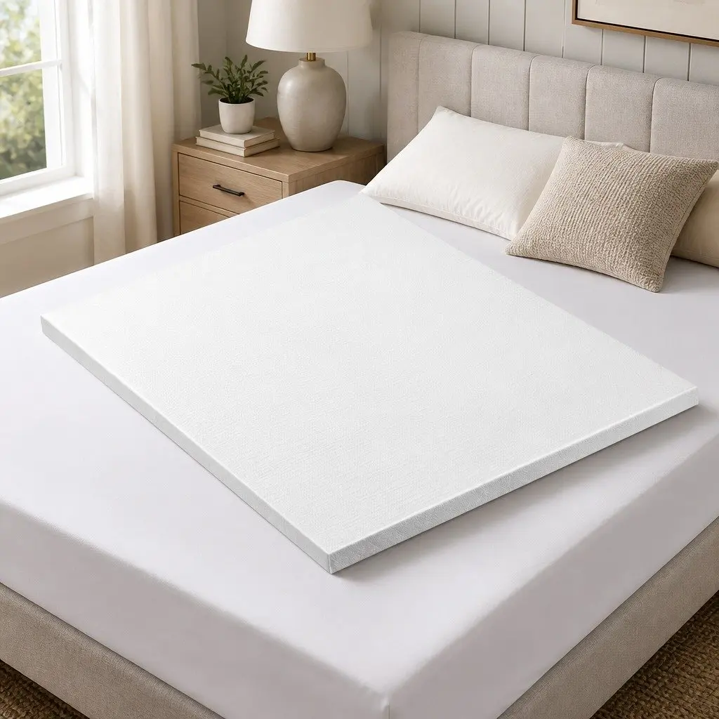 Memory Foam Mattress Topper Queen Bed 5cm Thick Ventilated Gel Blue