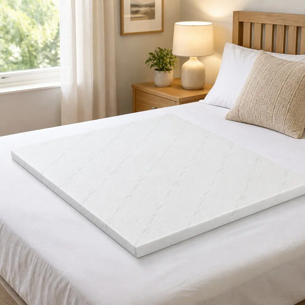 Double Bed Mattress Topper Gel Cool 8cm Memory Foam Ventilated for Sleep Comfort