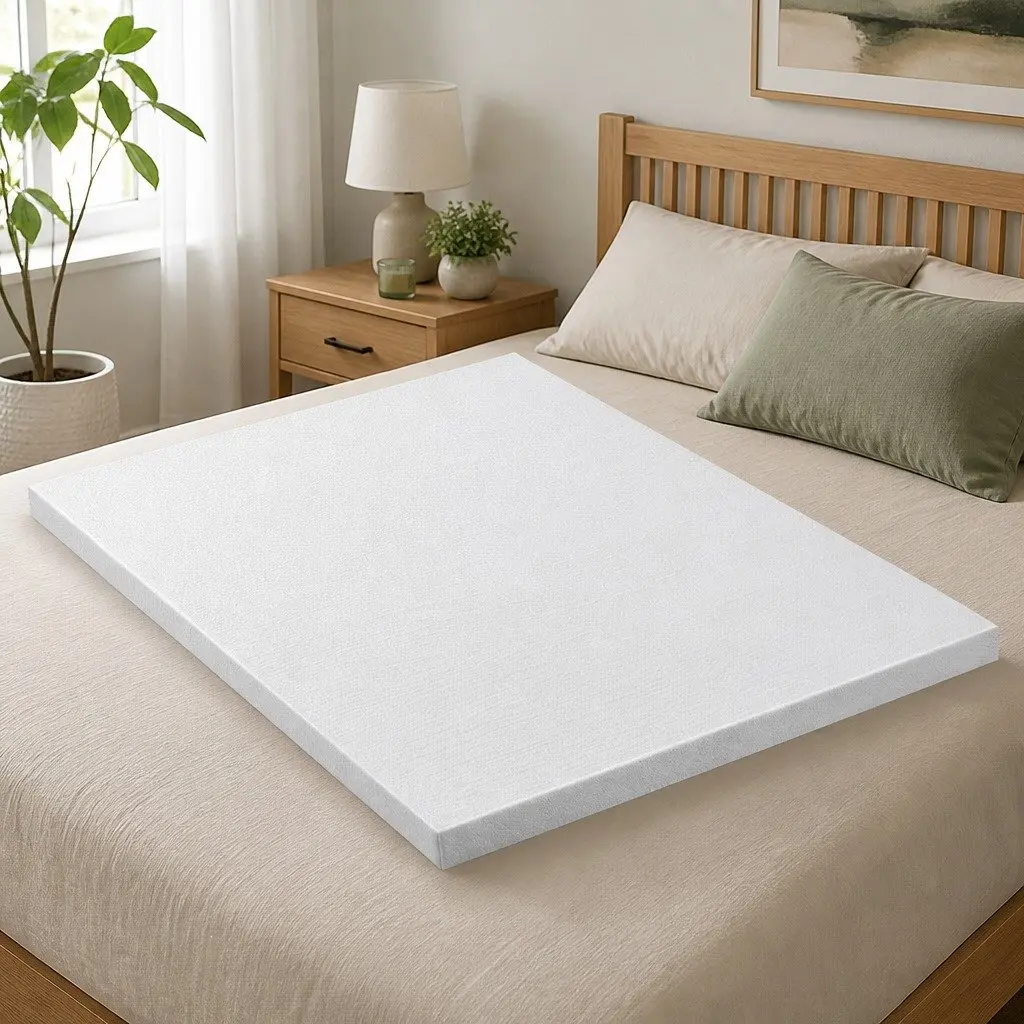 Memory Foam Mattress Topper 8cm King Bed Comfort Support Blue