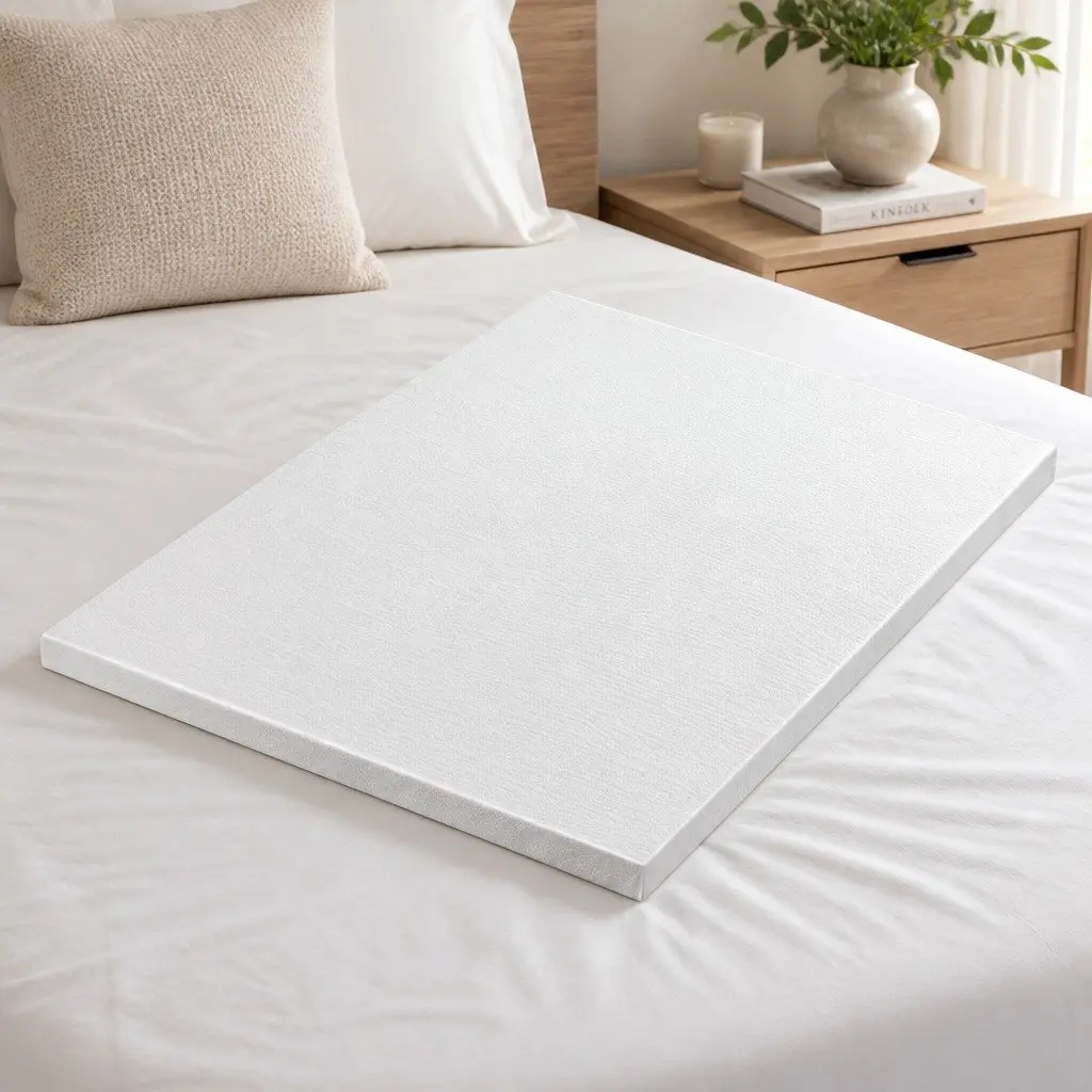 Memory Foam Mattress Topper Queen Bed 8cm Thick Ventilated Cool Gel Bamboo Cover Blue