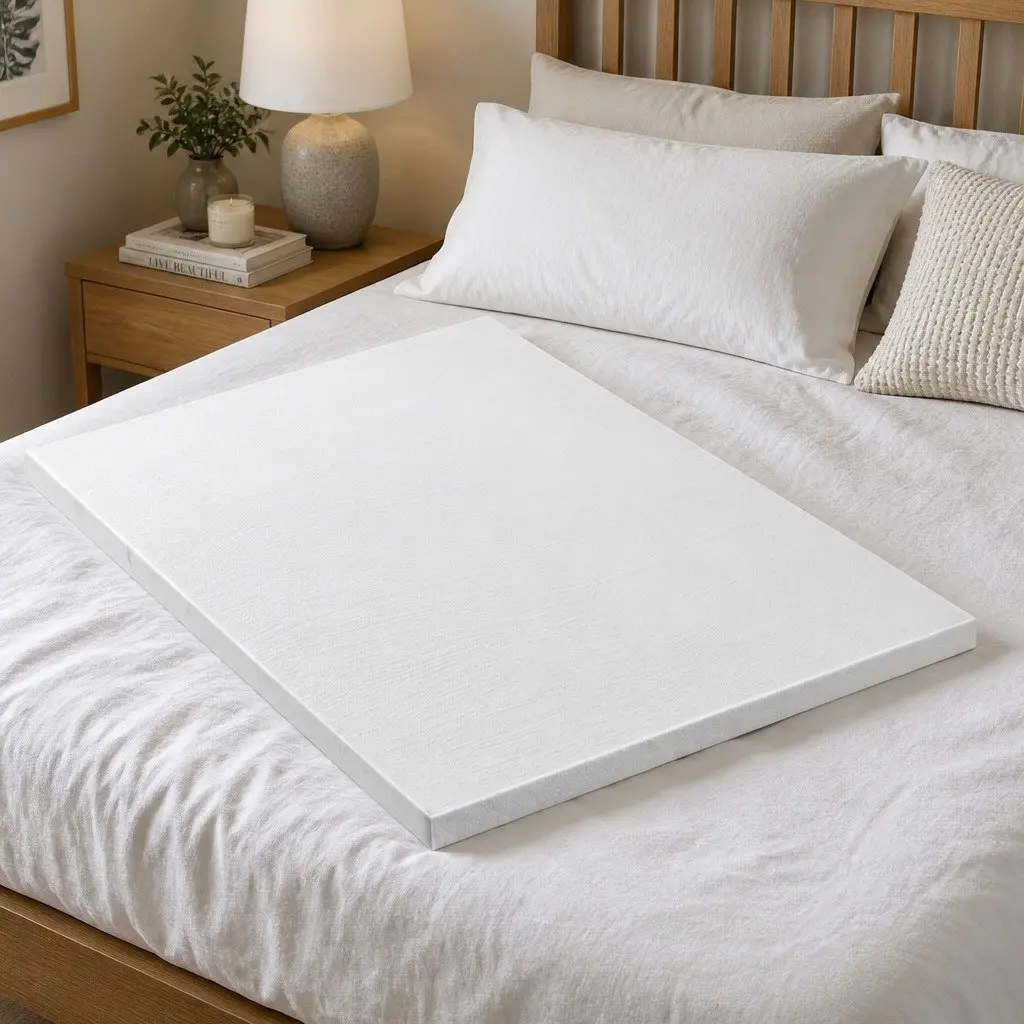 Memory Foam Mattress Topper Queen Bed 8cm Thick Ventilated Cool Gel Bamboo Cover Blue