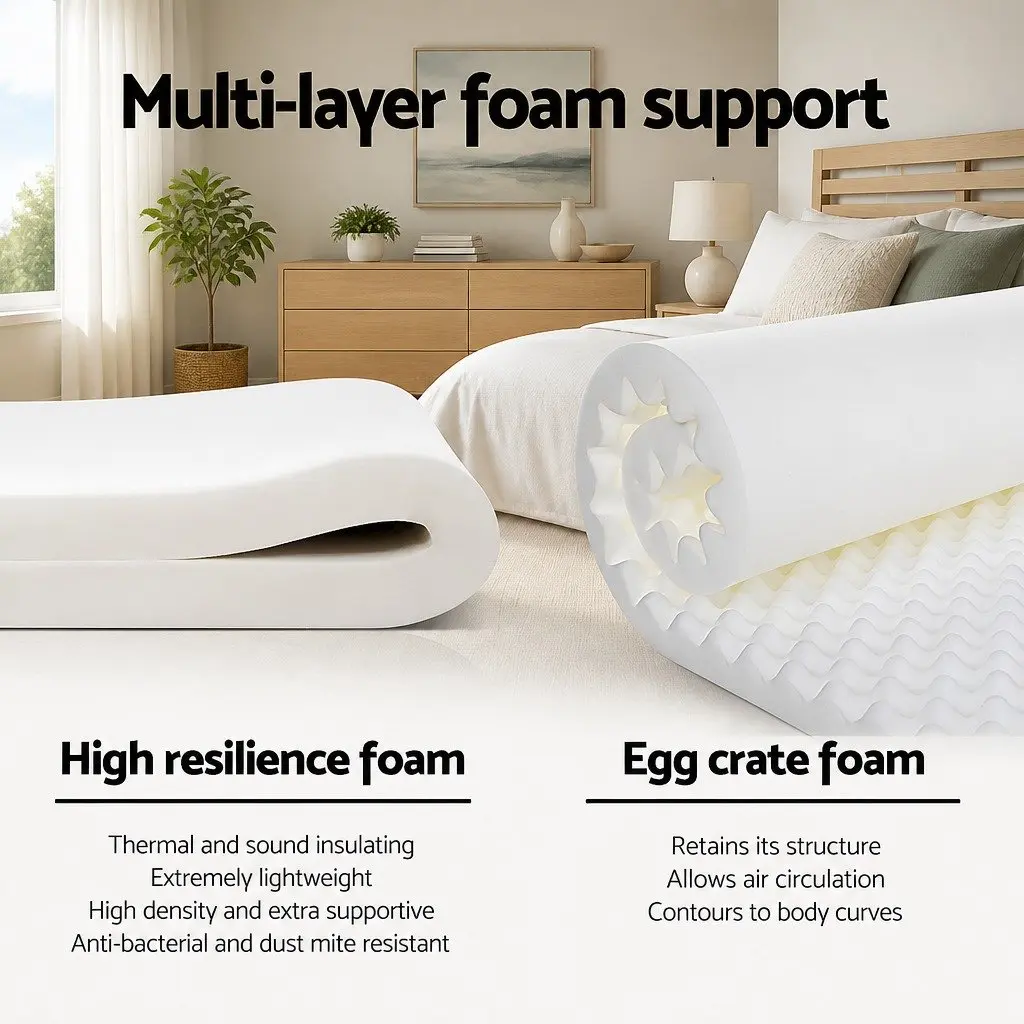 King Size Mattress Medium Firm 30cm White Pocket Spring Sleep Support