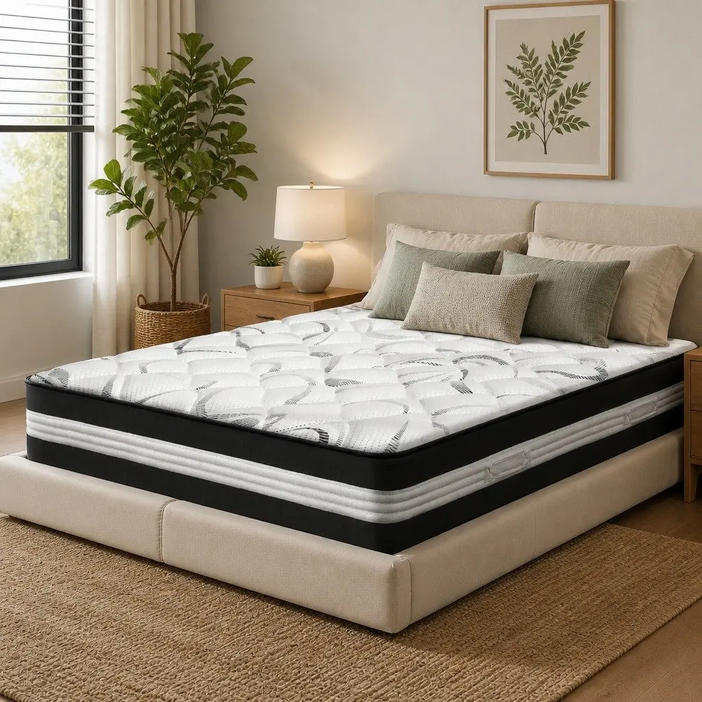 Queen Mattress 30cm Medium Firm Pocket Spring Bed Sleep Support Breathable