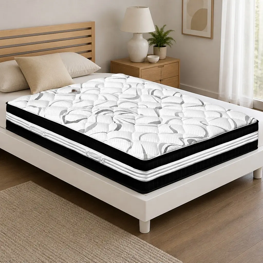 Queen Mattress 30cm Medium Firm Pocket Spring Bed Sleep Support Breathable