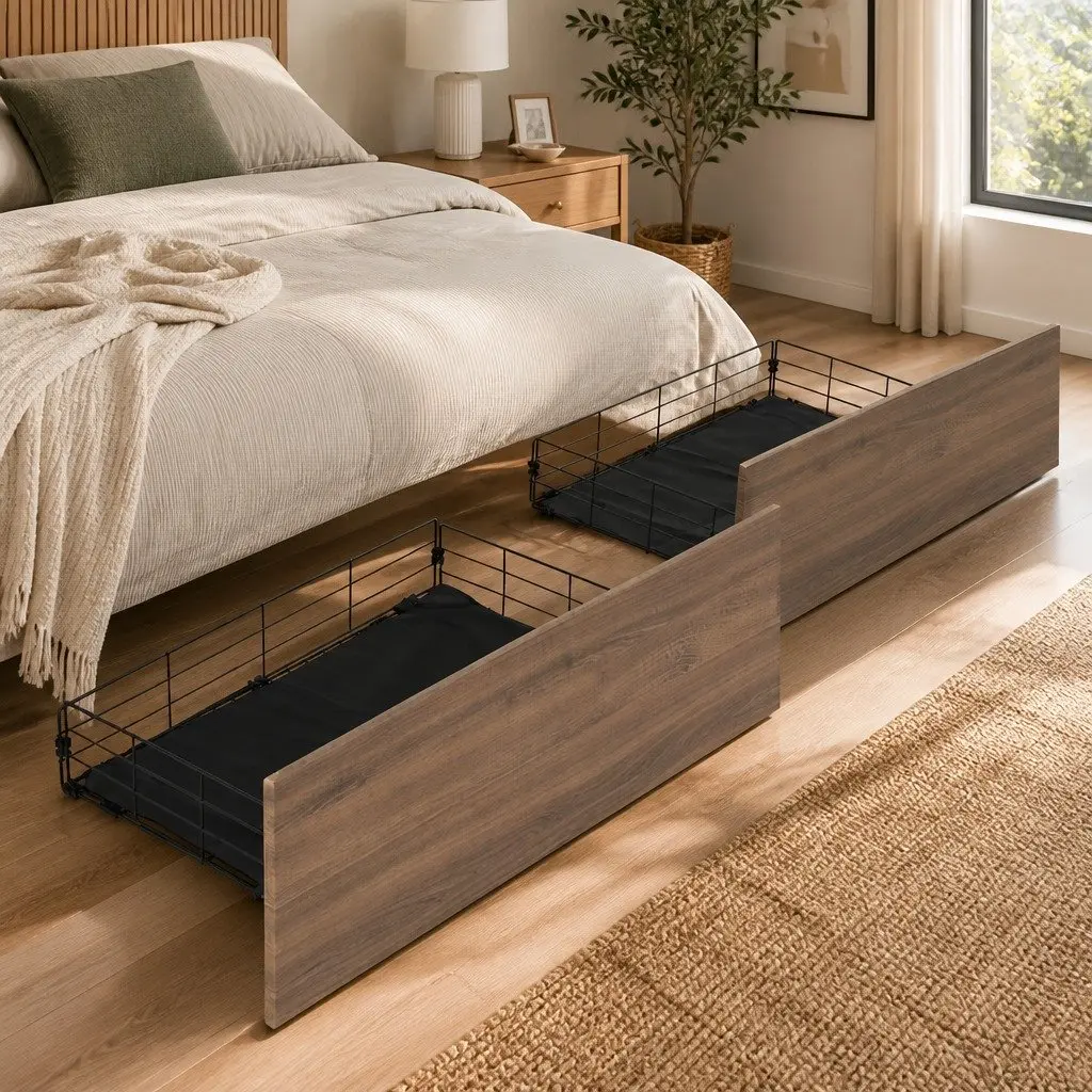 Under Bed Storage with Smooth Movement