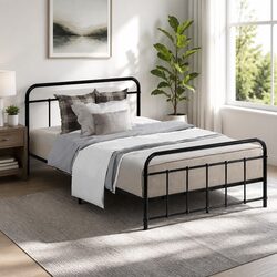 Reliable Black Metal Bed Frame: Strong and Stylish