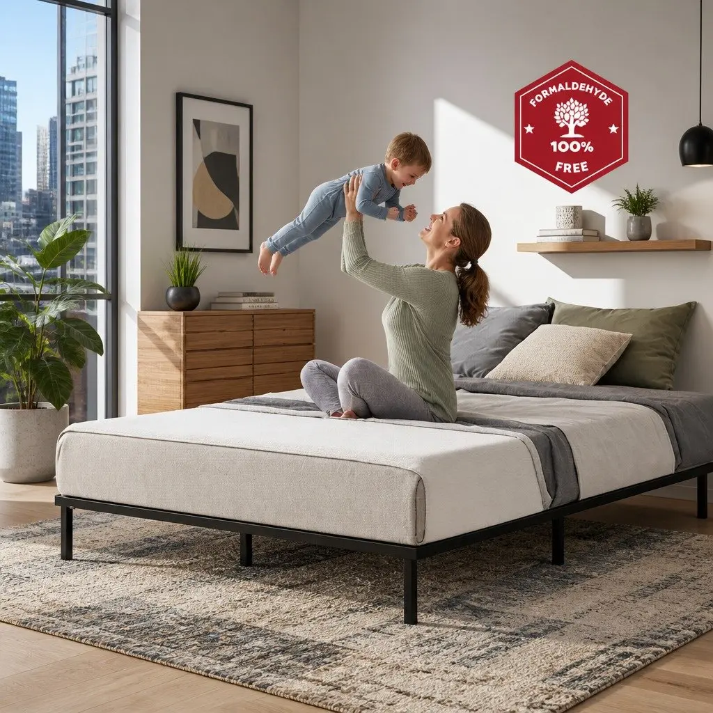 Double Metal Bed Frame with Spacious Storage